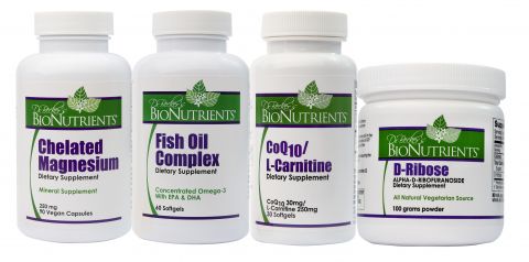 Heart Smart Kit - Chelated Magnesium, Fish Oil Complex, CoQ10/L-Carnitine & D-Ribose